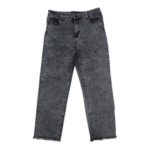 Kendall+Kylie Womens Jeans 13/31 Icon High Rise Straight Stretch Black Wash